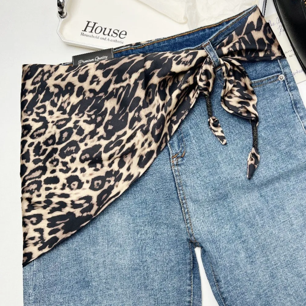 

Шелковый шарф из искусственного шелка с цветочным принтом кешью, универсальный аксессуар в литературном стиле, женский шарф на талии, удлинитель рубашки, дорожный аксессуар