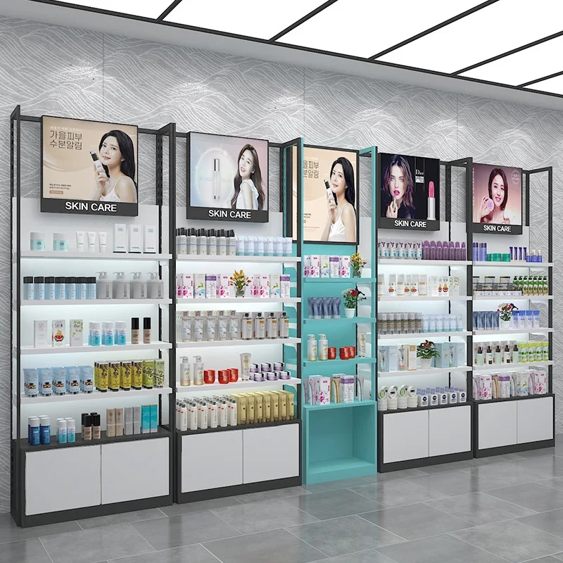 Custom. Cosmetic Display Cabinet Customizable Skincare Counter Beauty Store Display Rack Beauty Salon Product Display Cabinet Sh
