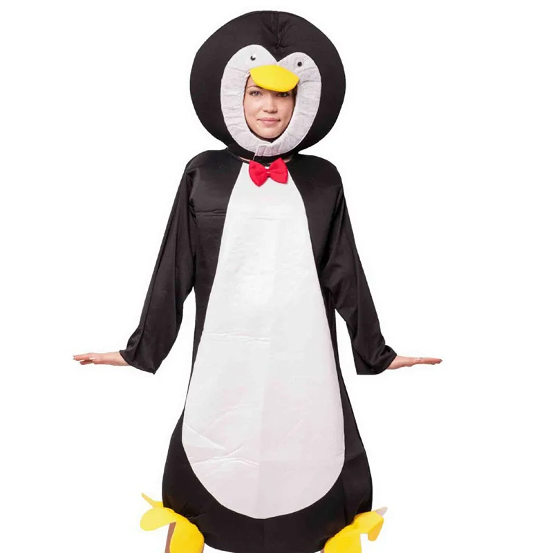 Disfraz de pingüino negro Unisex para adultos, Onesies, Disfraces de Halloween, ropa de fiesta de animales, Año Nuevo, Navidad, hombres y mujeres