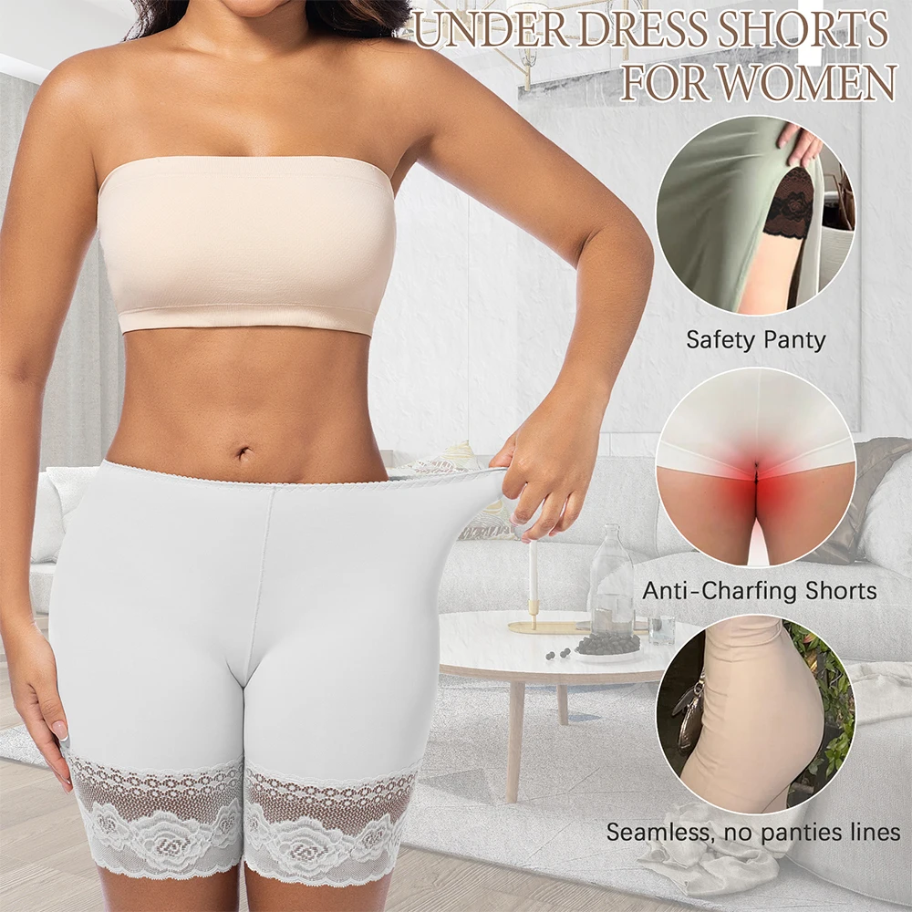 ชุดชั้นในสตรีกางเกงขาสั้นภายใต้กระโปรงกางเกง Anti Chafing ต้นขาสูงกางเกงนักมวยป้องกันแรงเสียดทานเซ็กซี่สั้นกางเกง