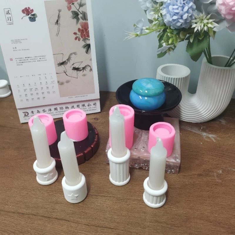 양초 금형 Decors 주조 금형 DIY 3D 실리콘 금형 실린더 스트라이프 금형 실리콘 금형 수공예품 양초 Dropship