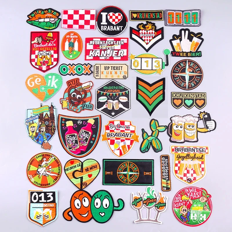 Netherland Carnival Patch Kruikenstader Emblem Frog Iron On Patches For Clothing Embroidery Applique Tilburg Patch DIY Badge