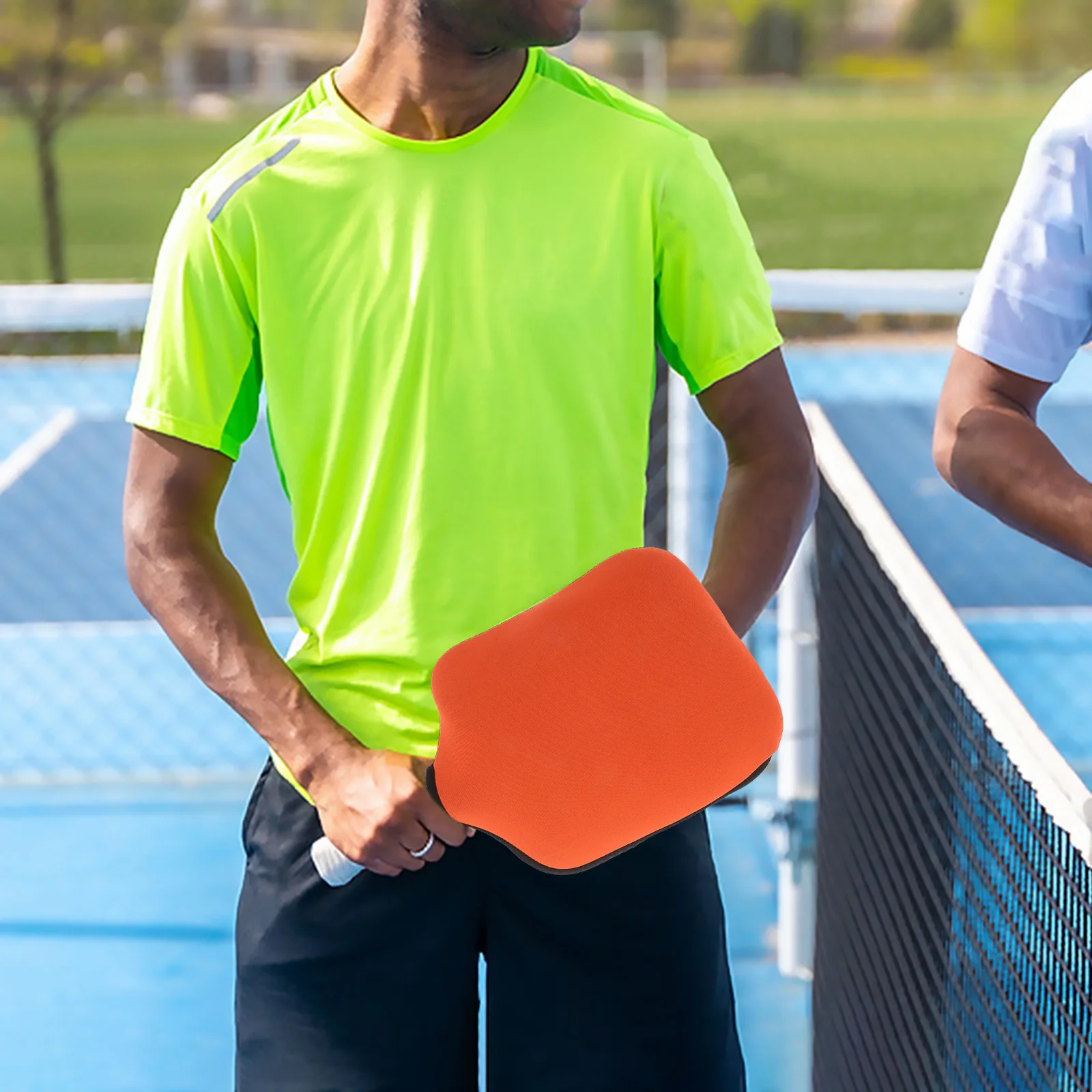 

2Pcs Pickleball Paddle Covers Orange Rubber Storage Case Zippered Paddle Sleeve Protective Carry Bag for Pickleball Tennis Table