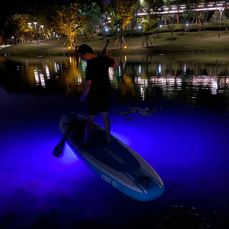 Subaquático Sup Stand Up Paddle Board, luz led inflável, multi cor mudando, amigável, impermeável, alta qualidade