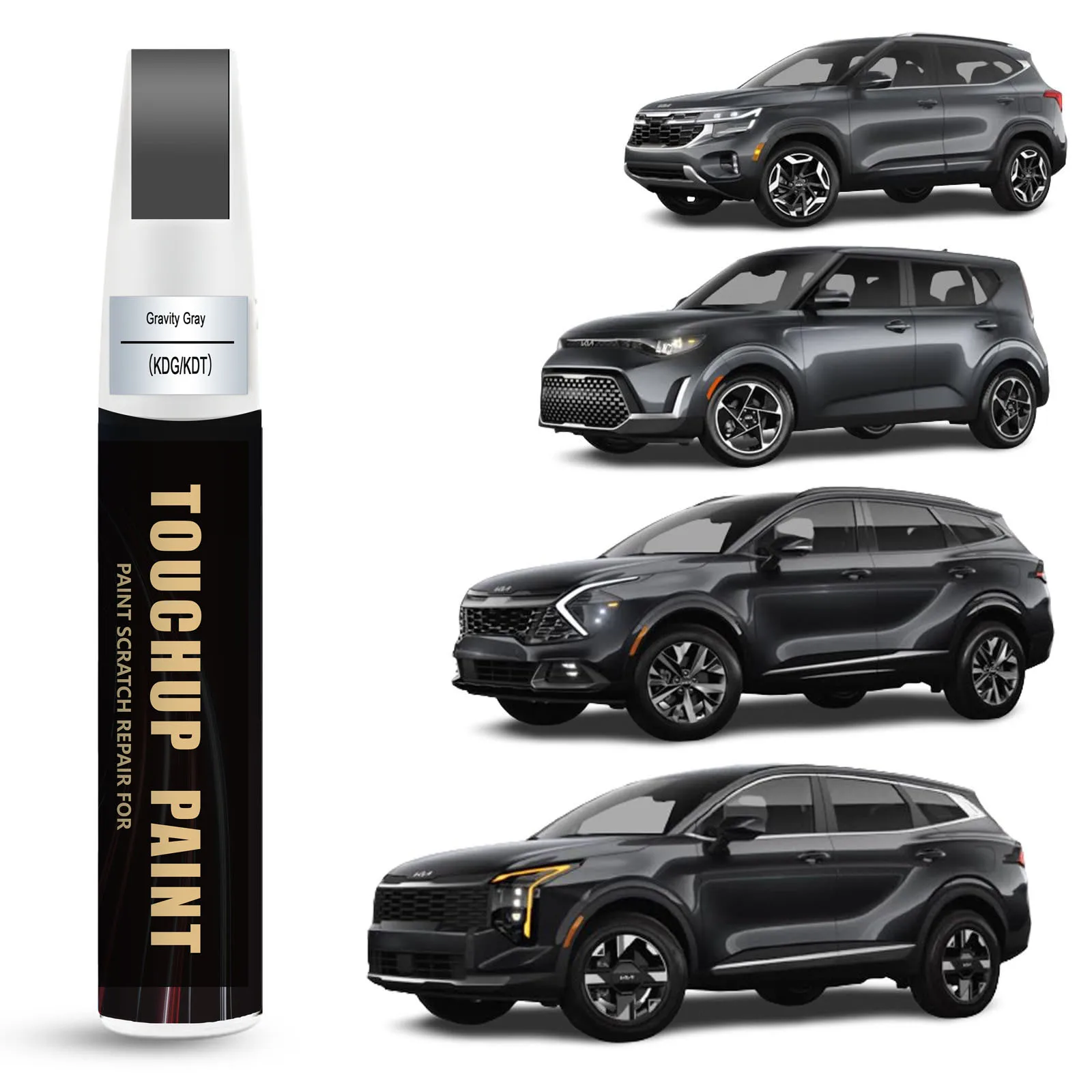 Touch Up Paint(Gravity Gray(KDG/KDT)) for Kia Car Paint Scratch Repair Kit, Quick & Easy Solution to Repair Car