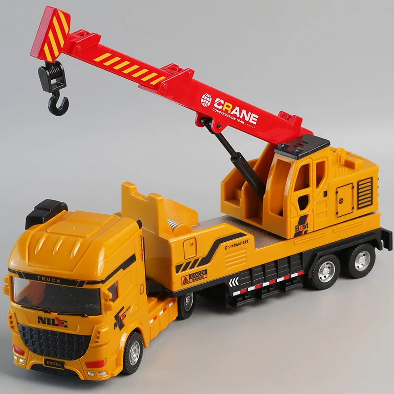 Inertial Engineering Truck Crane Truck Lifting Rescue Transport Vehicle Model Children's Toy Birthday Gift B209