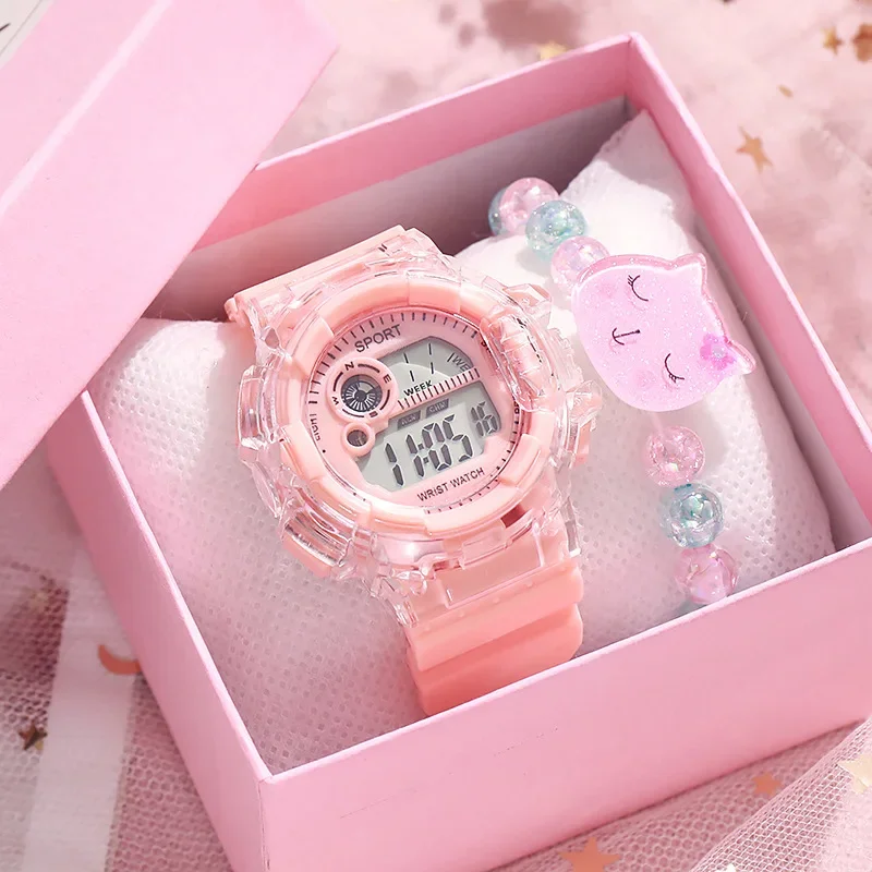 Orologio elettronico per bambini Coppia adolescenti Orologio multifunzionale alla moda e sportivo Orologio elettronico Matcha per celebrità su Internet