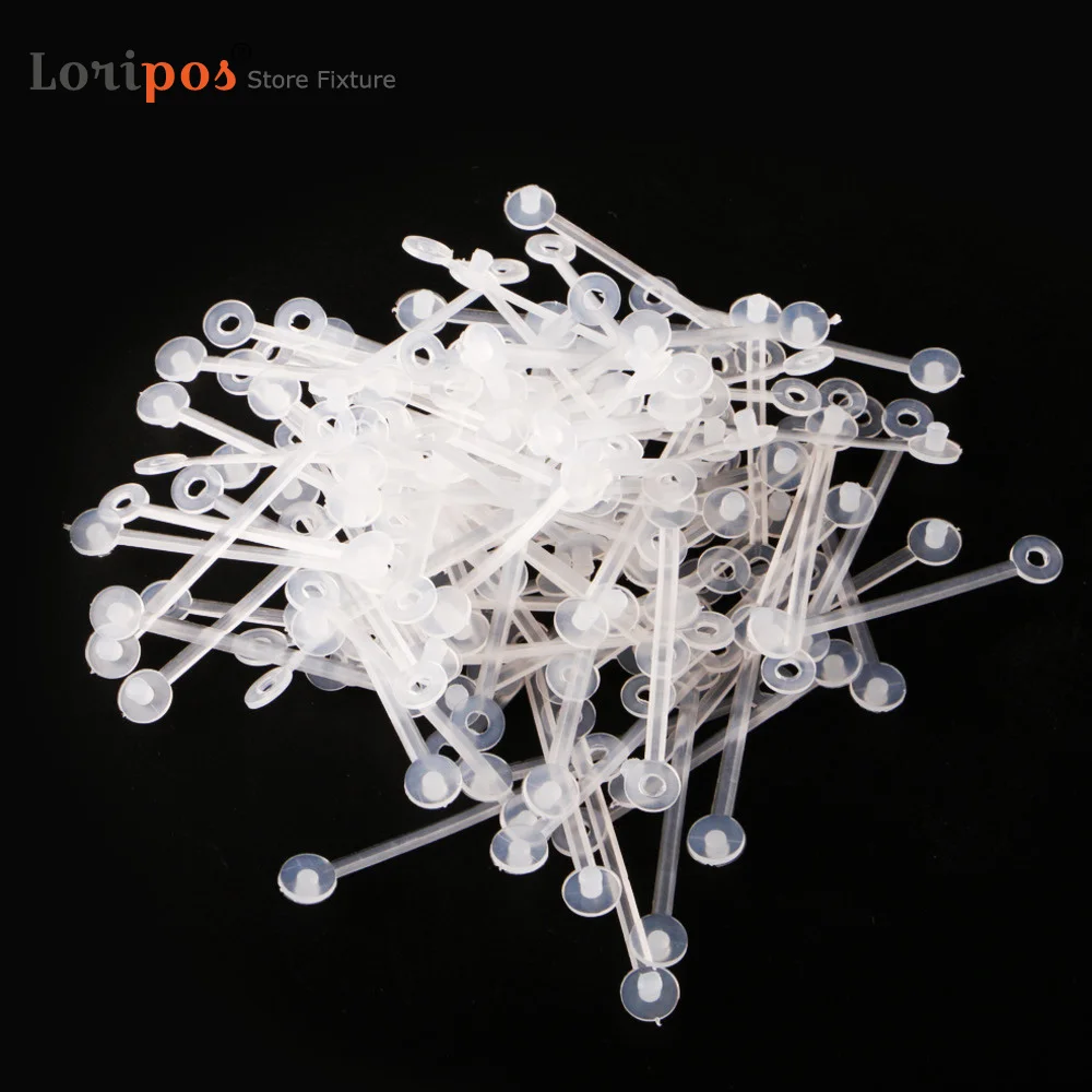 Plastic Loop Pins Snap Fastener Wire Buckle Hanging Sling Rope Needle For Price Tag Sign Card Label Display | Loripos