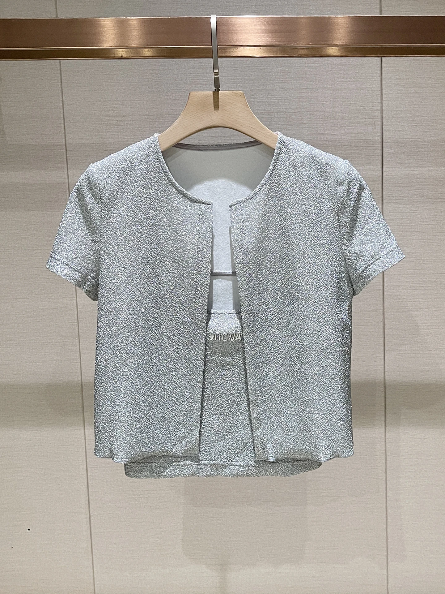   Cardigan aberto de malha feminino irt único brilhante base de tead conjunto de duas peças idade-defng inverno faion senhoras wear