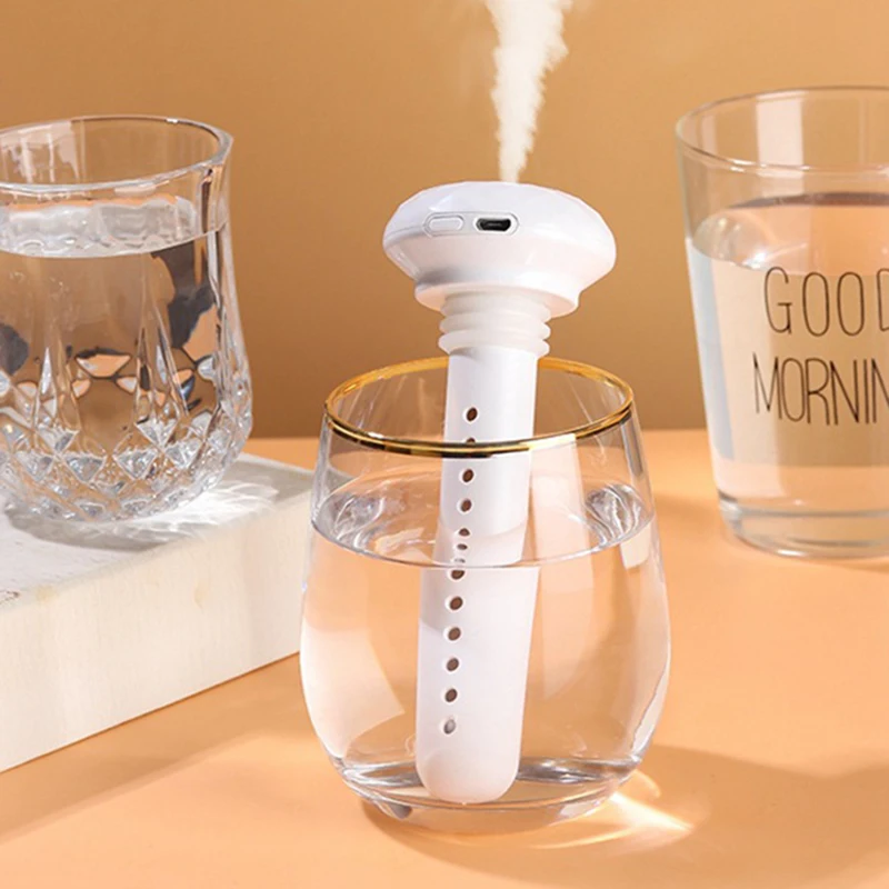 

New USB Portable Air Humidifier Diamond Bottle Aroma Diffuser Mist Maker For Home Office Humidification Detachable Home Tool