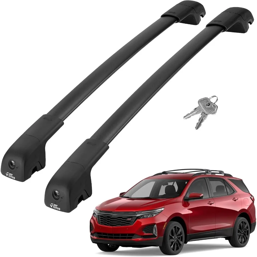

AntiTheft Car Roof Rack Compatible with Chevy EquGMC Terrain 20182024 with Side Rails Aluminum Cross Bar for Rooftop Basket Car