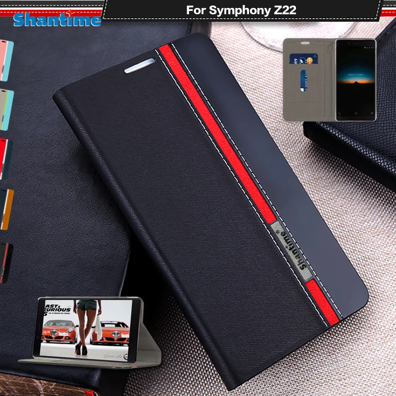 Luxury PU Leather Case For Symphony Z22 Flip Case For Symphony Z22 Phone Case Soft TPU Silicone Back Cover