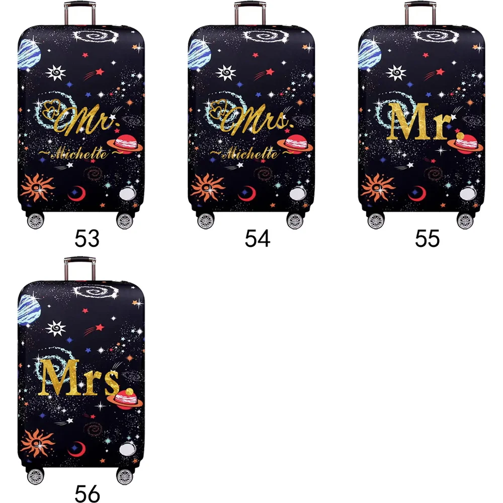 Personalized Customized Name New Luggage Cover 18-32inch Trolley Box Suitable Travel Accessories Protective Case Reusable