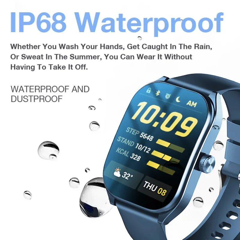 Teen Boy Digital Watch Curve 2.01" Curved Screen Bluetooth Call IP68 Waterproof 100+ Sport Modes Man Watch for Active Lifestyle