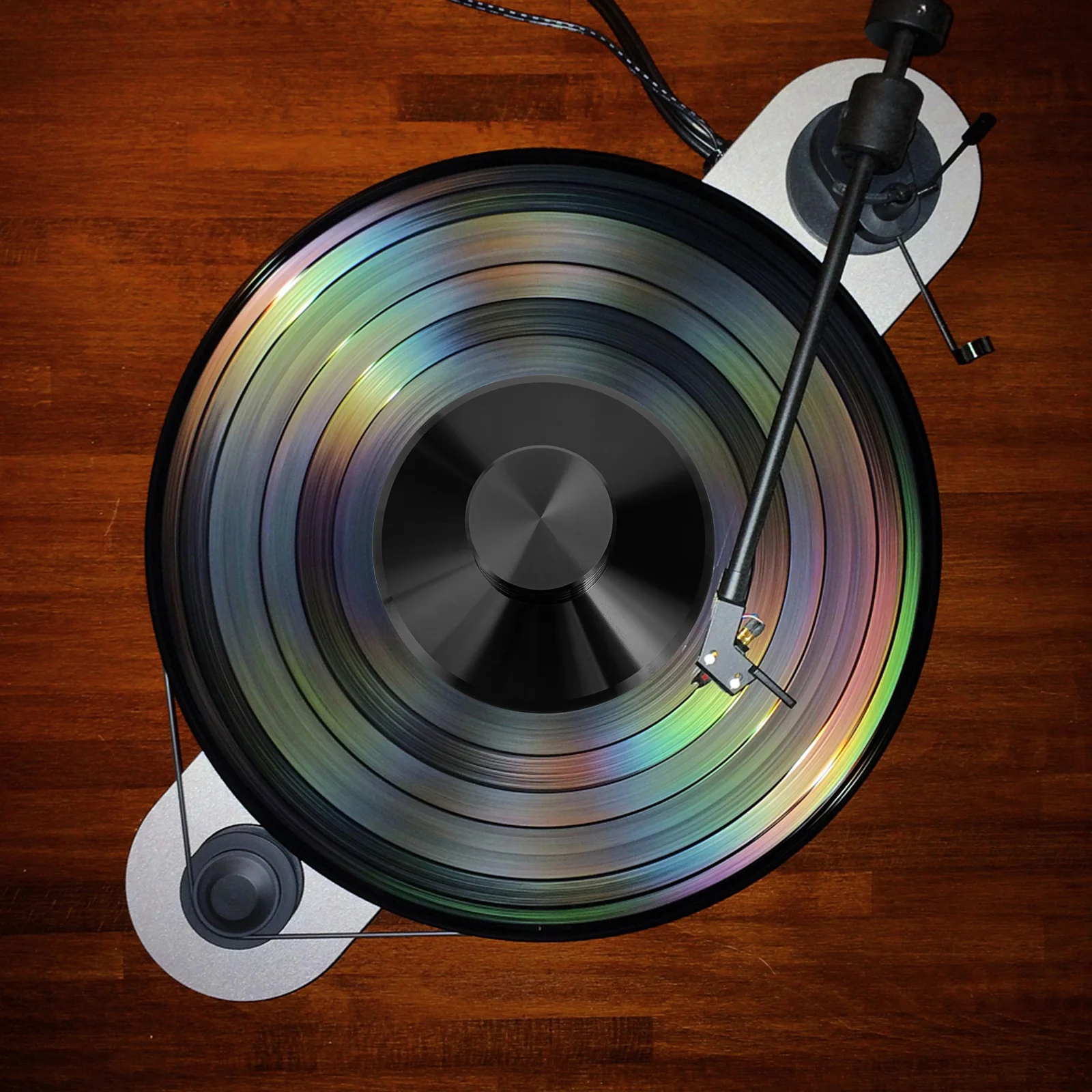 

Record Weight Stabilizer Aluminum Alloy Vinyl Disc Clamp Anti-Vibration Balanced Disc Stabilizer Turntable Player