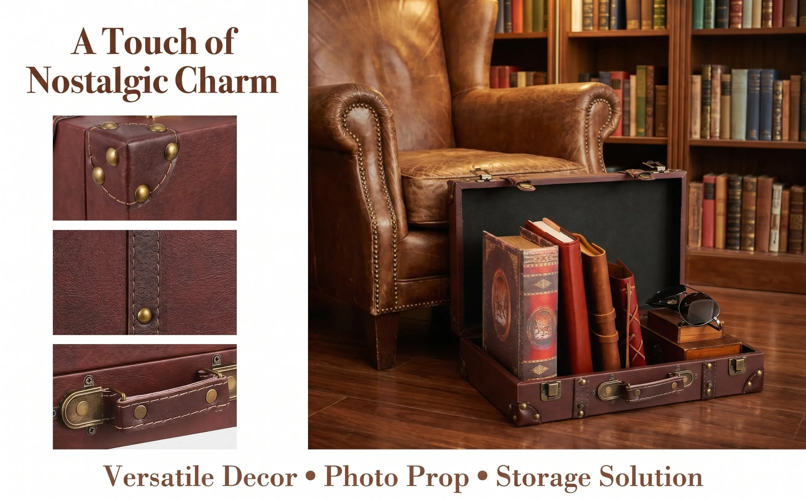 Retro Vintage Trunk Suitcase - Retro Vintage Suitcase Trunk Display Box