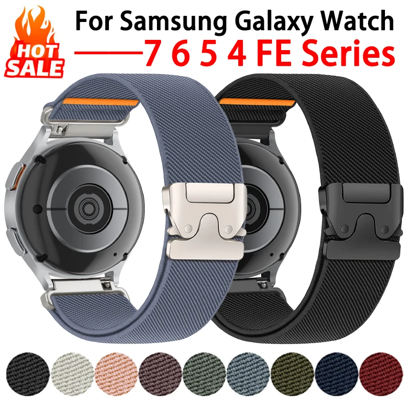 Parachute Band For Samsung Galaxy Watch 7 FE 6 5 4 44mm 40mm/Classic 43mm 47mm/5 Pro Nylon Correa Bracelet Galaxy Watch 7 Strap