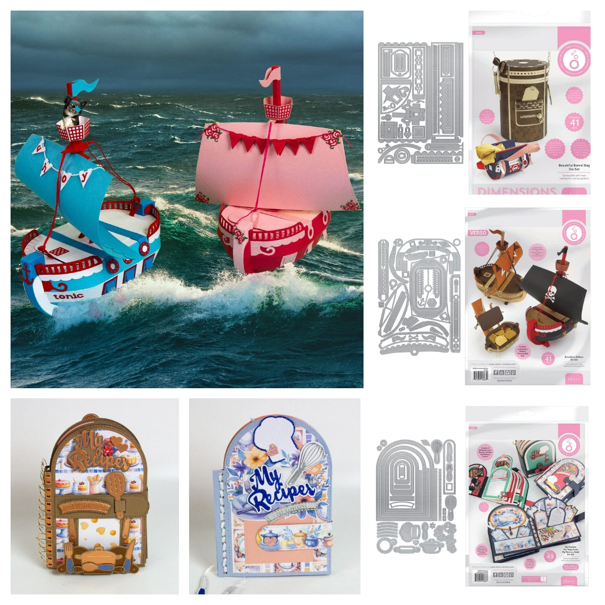 

Grandiose Galleon Gift Box Die Beautiful Barrel Bag My Recipes for Happiness Dies DIY Scrapbook Greeting Card Handmade 2026 New