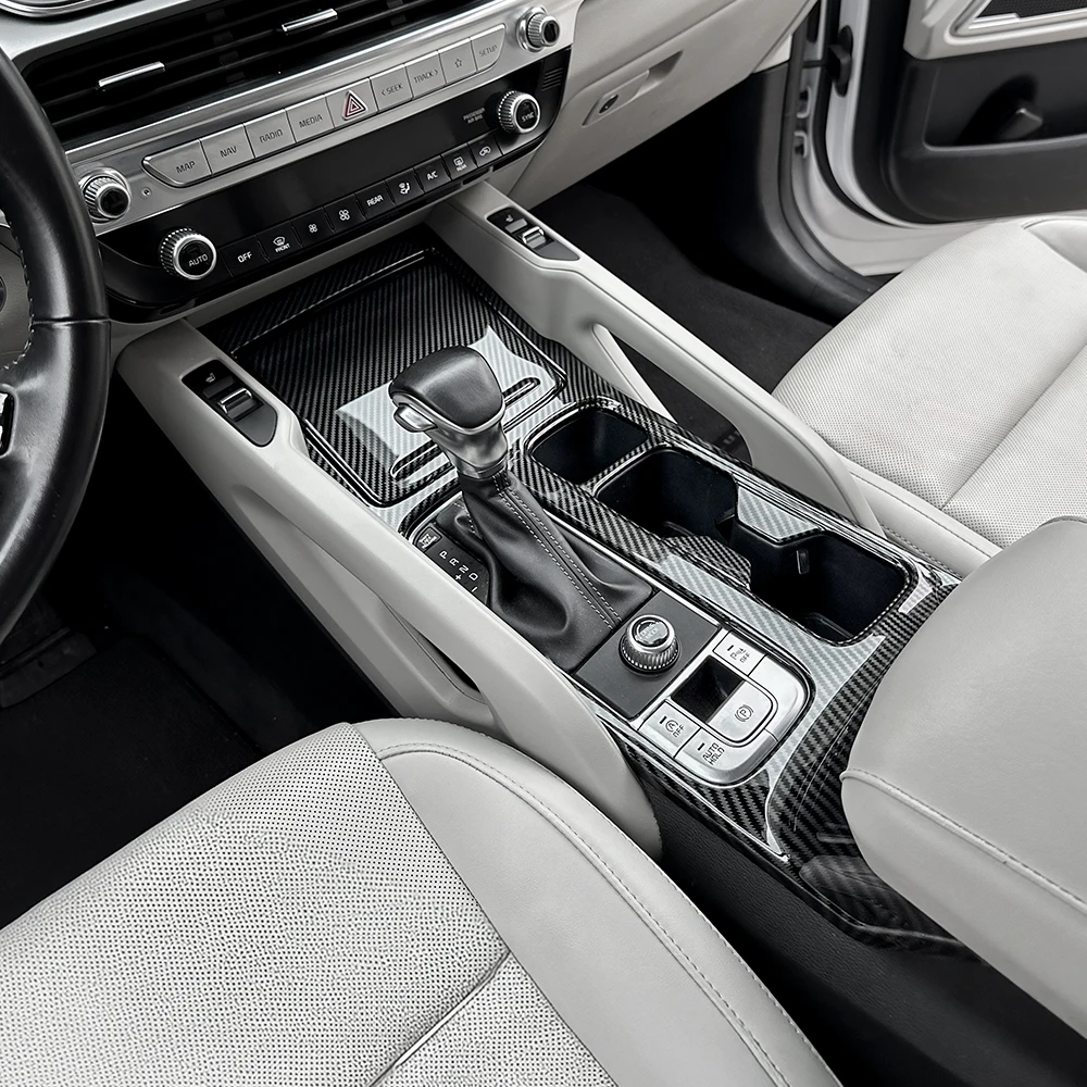 

For Kia Telluride 2020-2025 Center Console Cover Auto Interior Console Gear Shift Central Water Cup Storage Box Trim Frame LHD