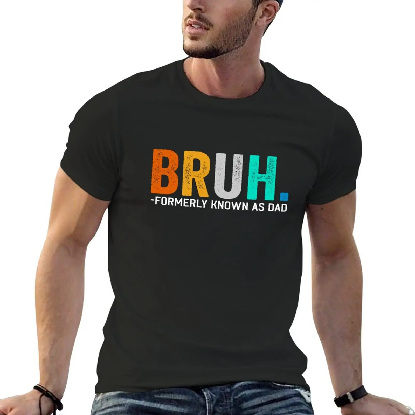 

Funny Dad Bruh Formerly Known As Dad Vintage Father's Day T-Shirt shirts graphic tee vintage clothes designer shirts T-shirt men