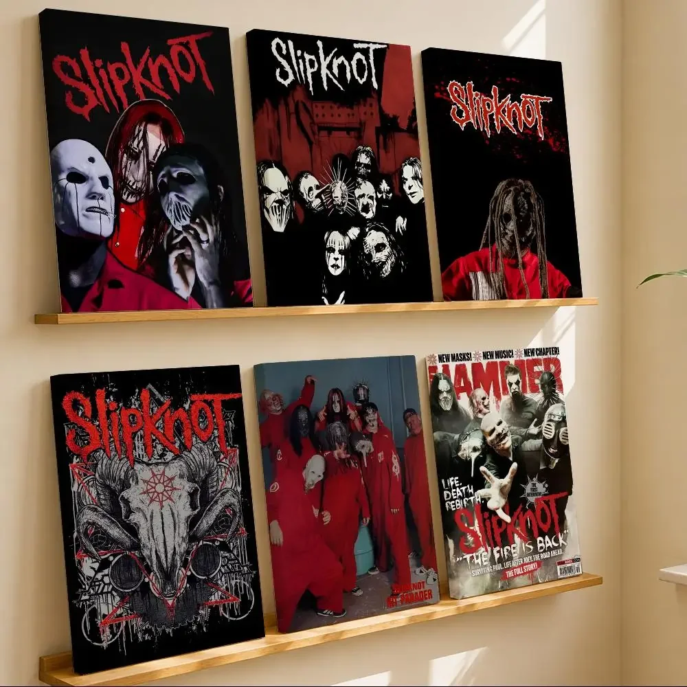 Rock Rock Band S-S-Slipknot Metal Framed Wall Painting Canvas Art Poster with Solid Wood Frame for Living Room Home Decor - Aliexpress Deal