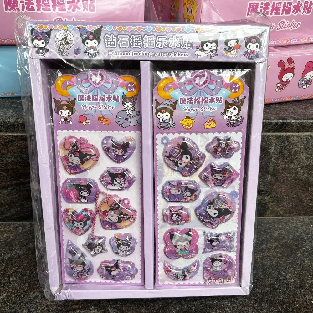 

Kuromi My Melody Stitch Stickers Notebook Diary Handbook Decoration Kawaii Sanrio 3D Shake Sticker for School Student Stationery
