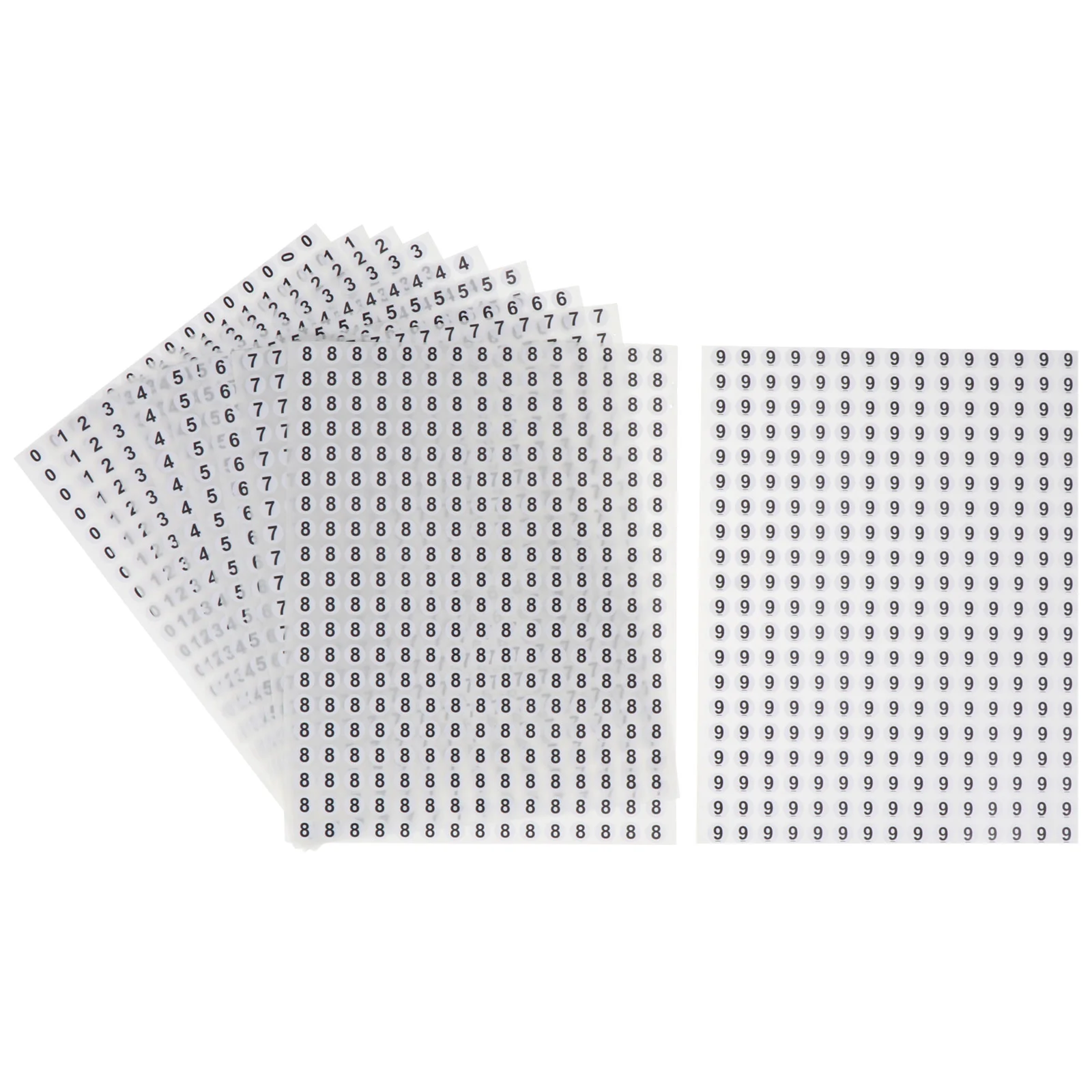 6000 Pcs Stickers Round Number Serial Room Encourage Indoor Storage Paper Office Letter