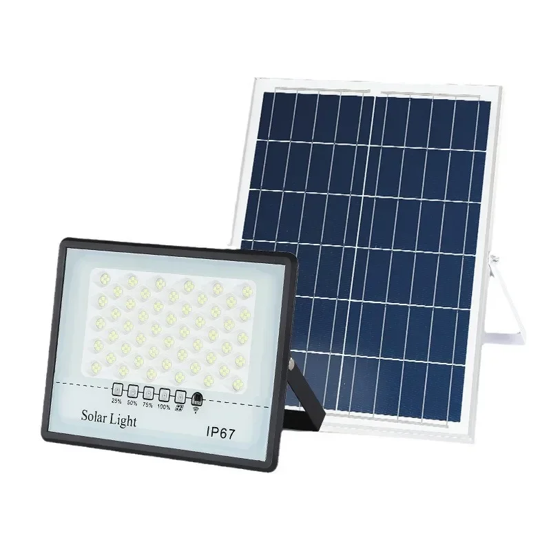 100/200/300W Solar Lamp Outdoor Waterproof Spotlight Led Light Outdoor Lamp with Remote Control Solar Street Lamp Light Control