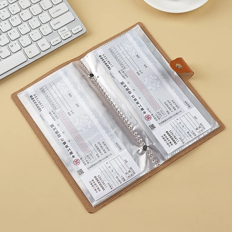 Kwitansi deposit disimpan di penerimaan deposit tetap bank, buku koleksi, tagihan disimpan di tempat cek, buku tabungan