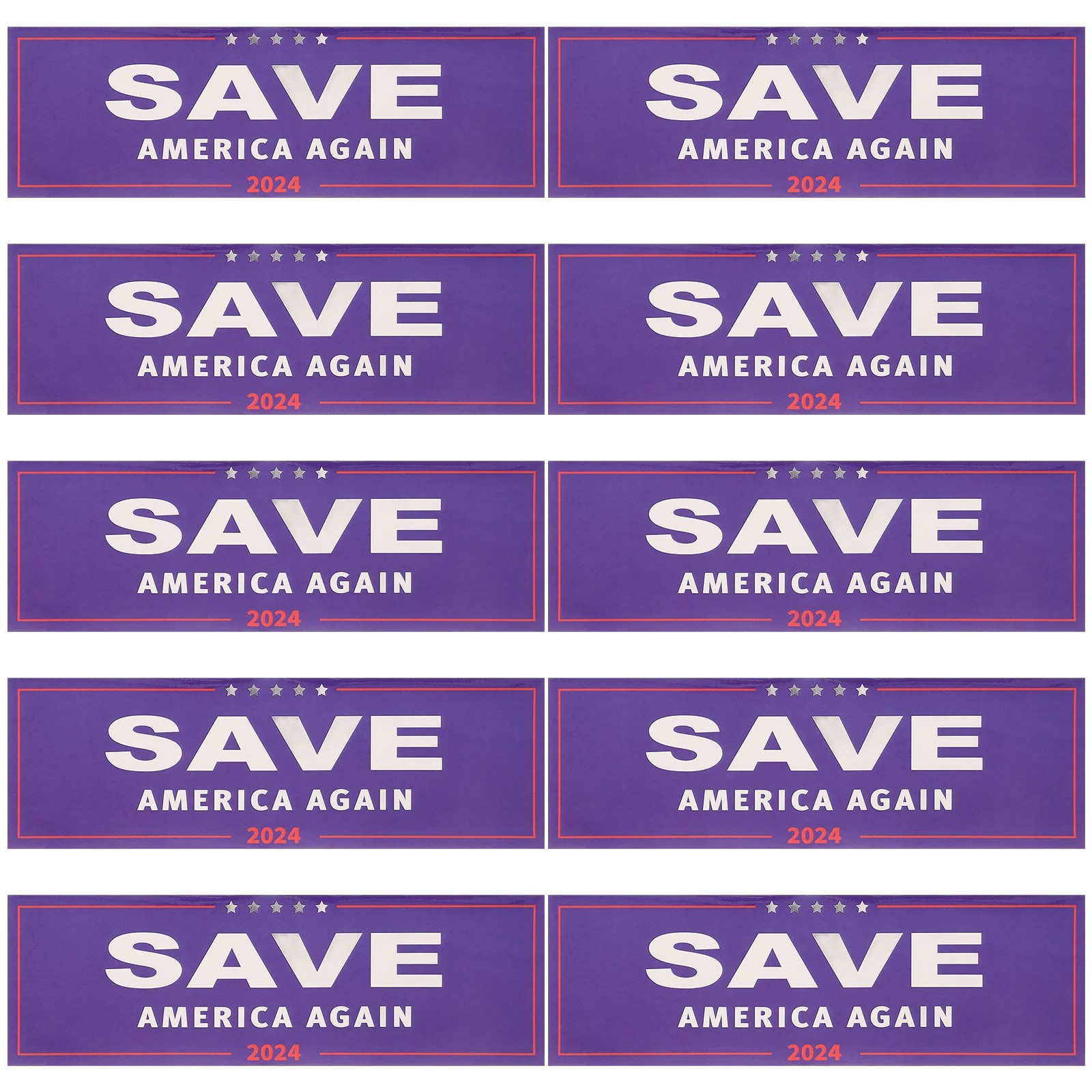 10pcs 10 Sheets Election Voting Stickers United States Political Bumper Rectangular Adhesive Paper Vote Labels Circle Decal Gift
