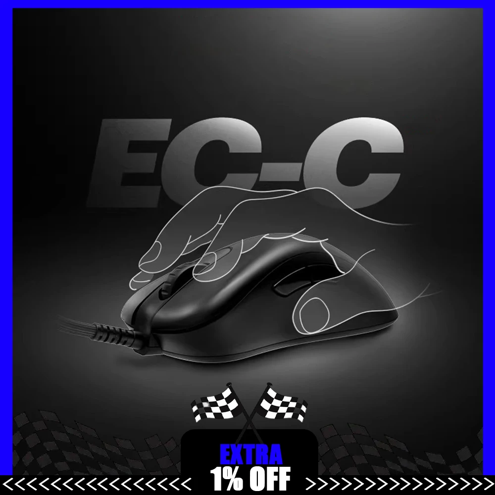 ZOWIE EC-C Gaming Mouse Anti-jamming Ergonomi Design Technology 3360 Sensor 1K Wireless Mouse Low Delay Light Weight Mouse Gamer