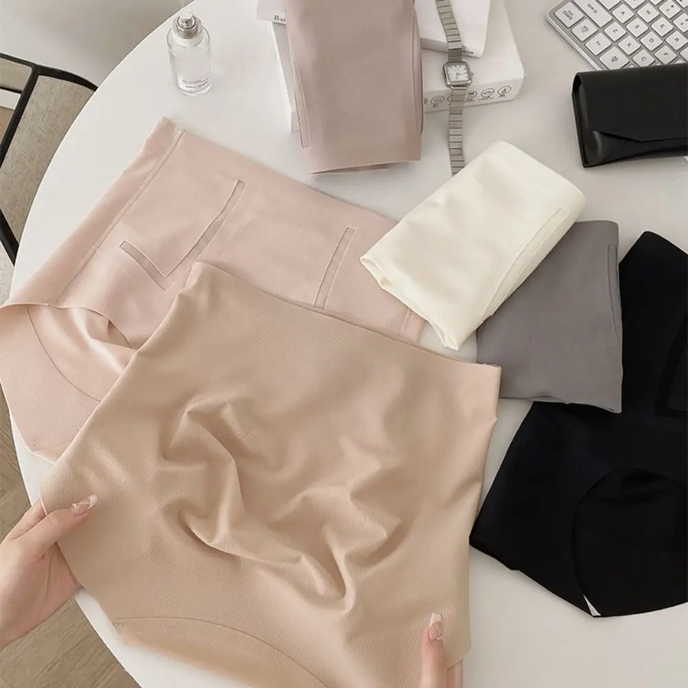 

Трусы-утяжка из ледяного шелка для женщин, с высокой талией, хлопковым вкладышем, послеродовые, для коррекции фигуры, контроля живота, невидимые, с эффектом подтяжки ягодиц