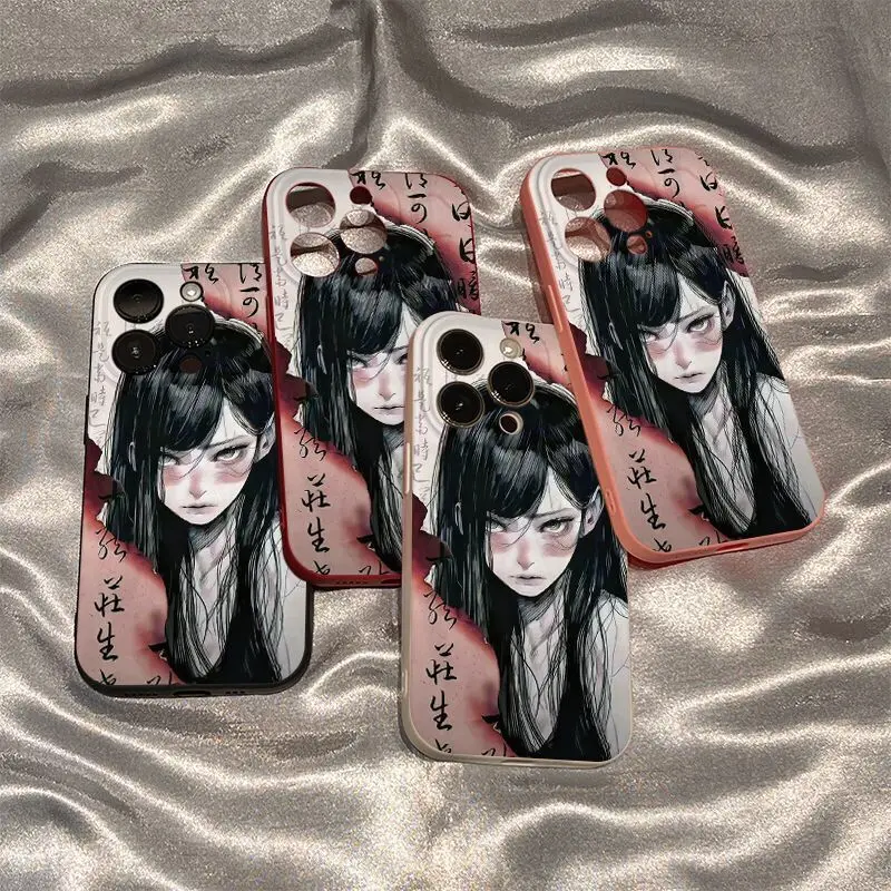 sexy cartoon anime girl shockproof phone case for iphone 15 pro max 14 plus 11 13 12 Camera protective cover for iphone xr xs x