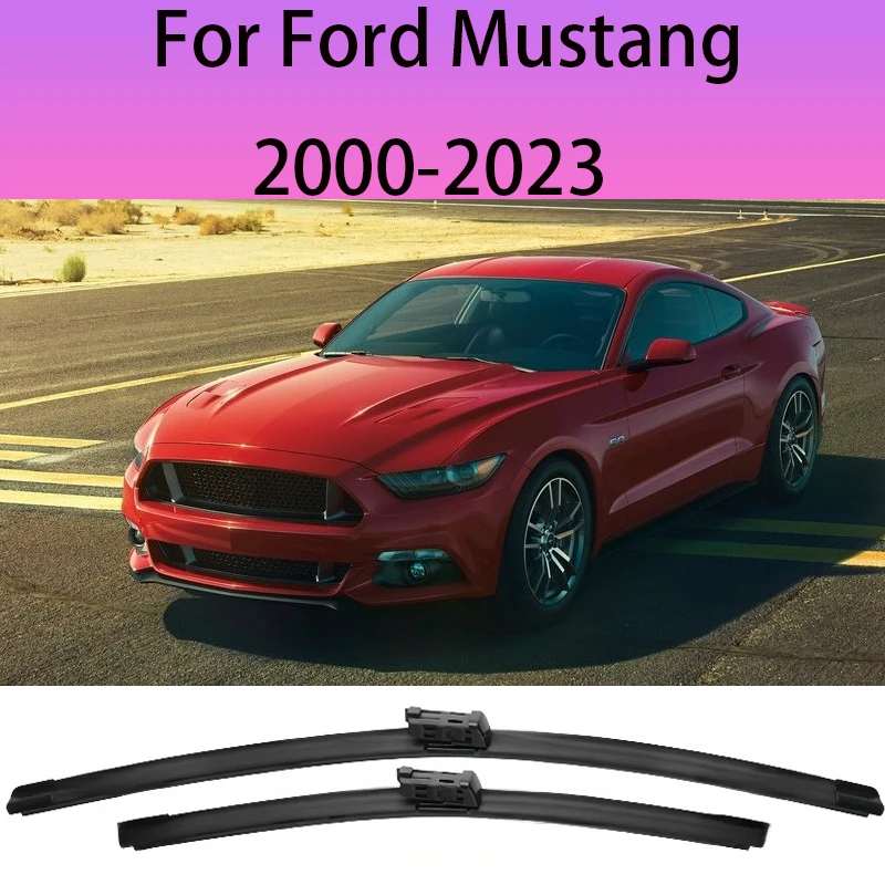 

2pcs For Ford Mustang 2000-2023 Front Windshield Wiper Blades 2004 2008 2014 2015 2016 2017 2019 Windscreen Window Accessories