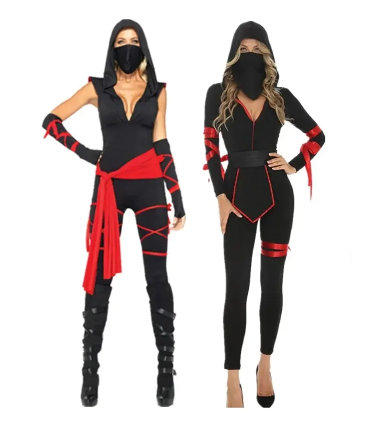 

Women's Ninja Costume Adult Masked Warrior Cosplay Halloween Carnival Party Fancy Costumes