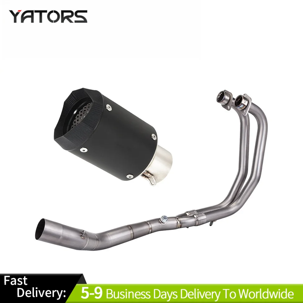 

Exhaust System For Yamaha YZF R3 2021-2024 MT-03 Whole System Black Muffler Exhaust Header Pipe Exhausts Pipes