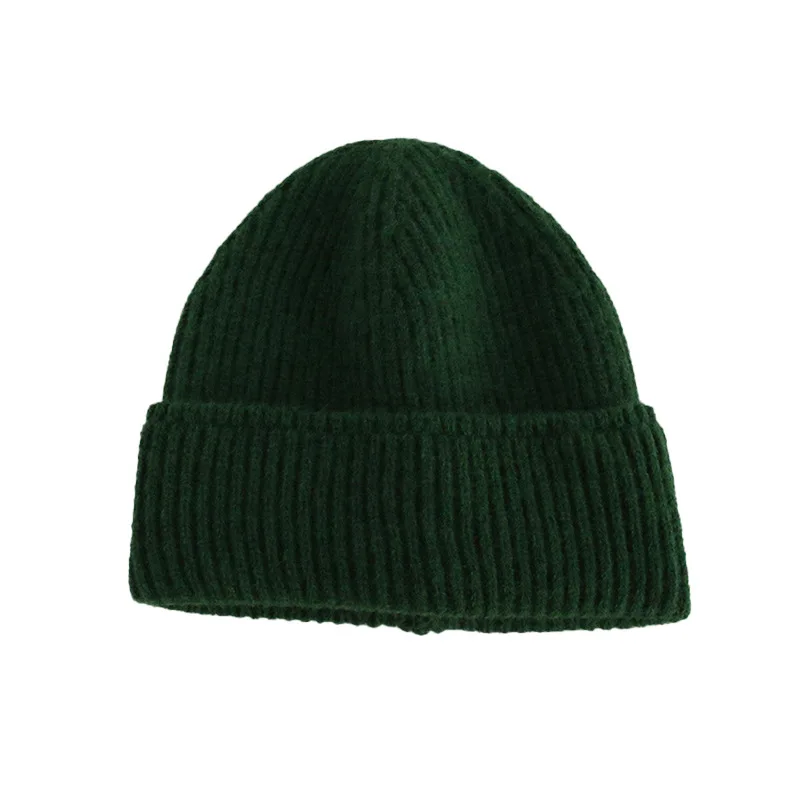 Europe and The United States Fashion Cap Solid Color Knitted Cap Fall and Winter Warm Wool Cap