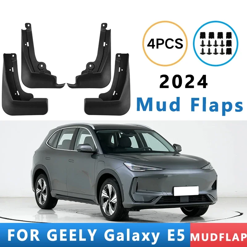 

Mud Flaps Fit for GEELY Galaxy E5 2024 Mudguards Tire Fenders Splash Proof Accessories Wheel Guards 4ps
