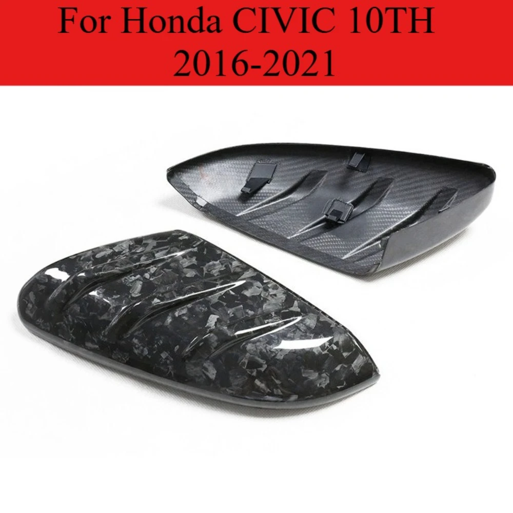 

For M Type Replacement Forged Prepreg Carbon Fiber Car Mirror Cover for Honda Civic 10th 2016+ Dry Carbon Sideview Shell