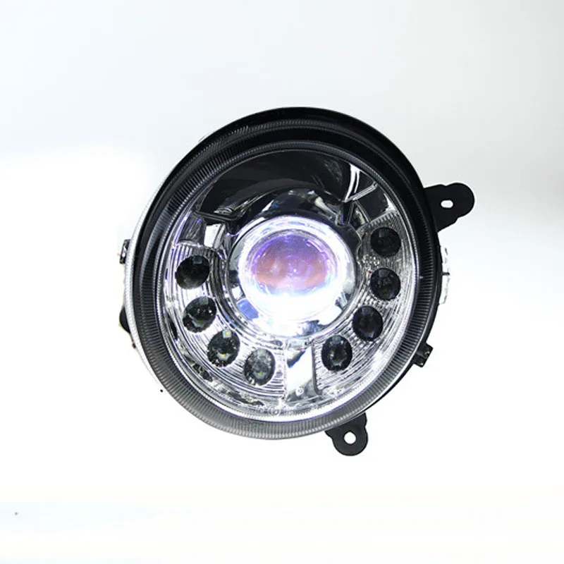 تصفيف السيارة مجموعة مصابيح أمامية مصباح زينون لسيارة جيب فريلانسر 2011-2015 شعاع عالي DRL أضواء النهار الجري المصباح الأمامي #2