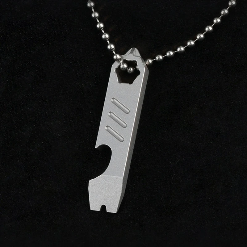 2025 New-2X TC4 チタン合金バール栓抜き目盛り付きスケールレンチアウトドアツール多機能キャンプギア