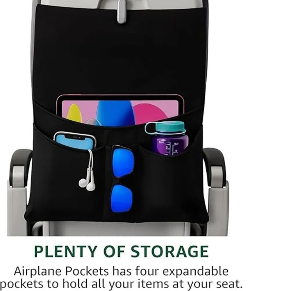 Practical In-Flight Organizer for Tray Tables Designed to Hold Tech Devices Reading Materials and Meal Accessories