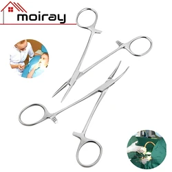 Stainless Steel Curved Tip and Straight Tip Forceps for Locking Clamp Hemostatic Forceps Arterial Forceps Clamp Fish Hook Pliers