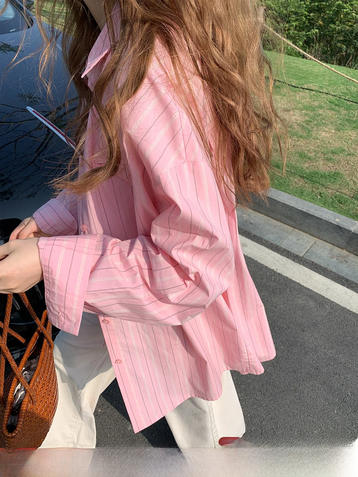 

Loose Women's Long Sve Striped irt e Flip Casual Summer Faion Korean Sle Cotton Pure Comfortable Fit irt