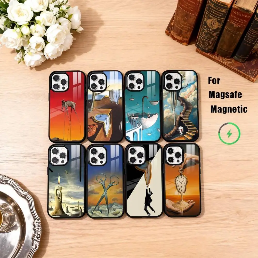 

S-Salvador D-Dali Art Phone Case For iPhone17,16,15,14,13,12,11 Plus,Pro Max Magnetic For Magsafe Wireless Charging