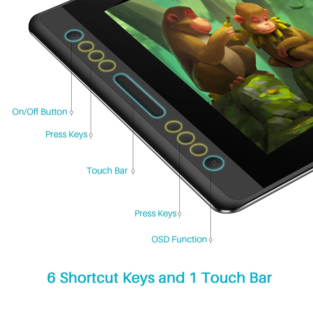 Caixa traseira de liga de alumínio mais vendida Tela totalmente laminada de 15,6 polegadas KAMVAS Pro 16 Pen Display