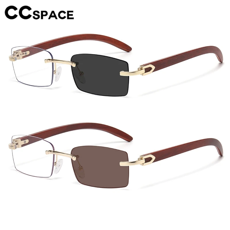

Square Rimless Sun Glasses For Men Photochromic Sunglasses Women Luxury Brand Classic Design High Quality Eyewear UV400
