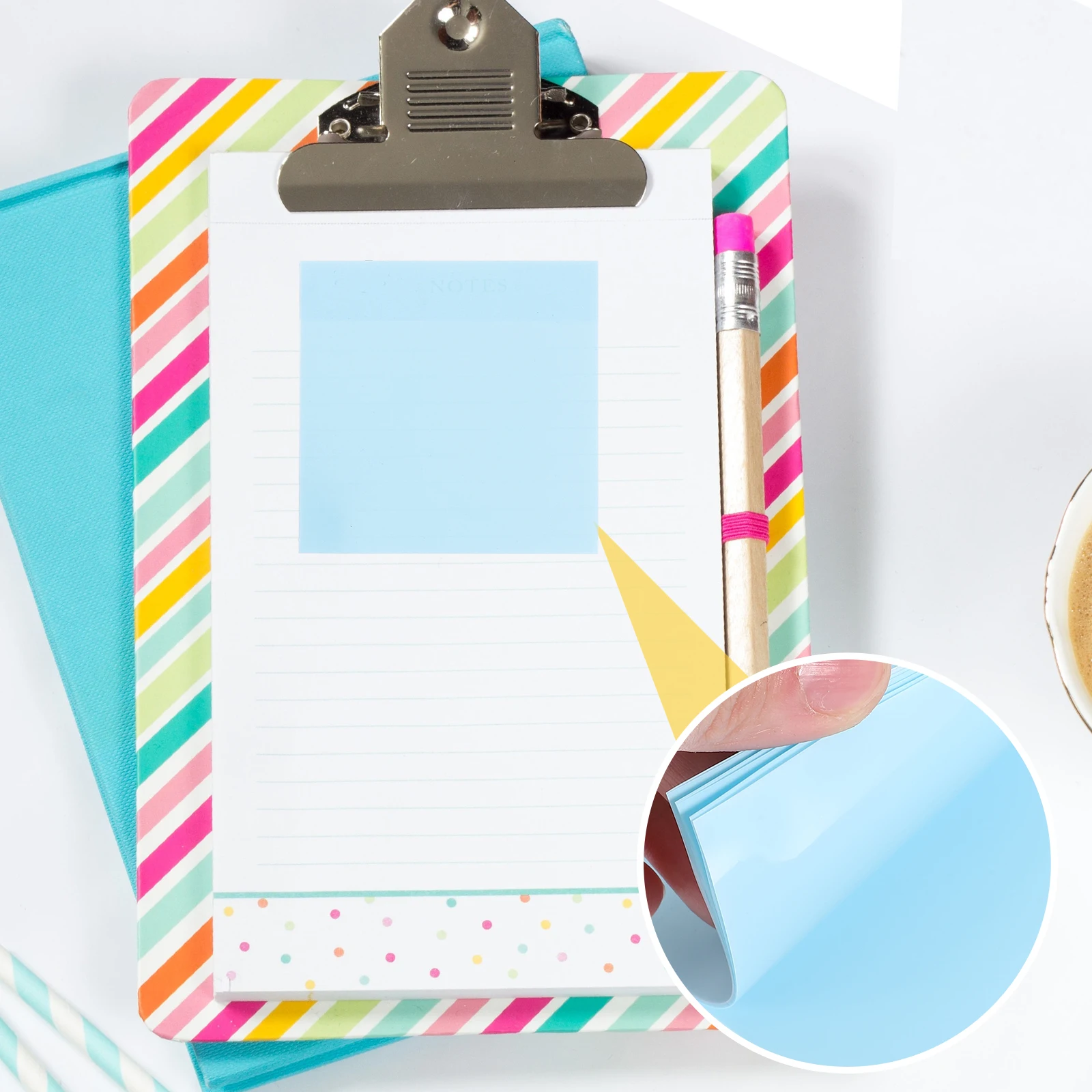 

6 Books Fluorescent Label Sticky Adhesive Notepads Memo Scrapbook The Pet for School