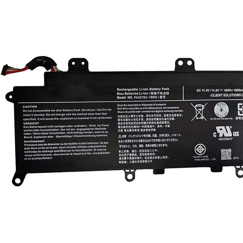 PA5278U-1BRSThe battery is compatible with Toshiba devicesPortege X30-D X30-E Tecra X40-D PT28U-0LN03X