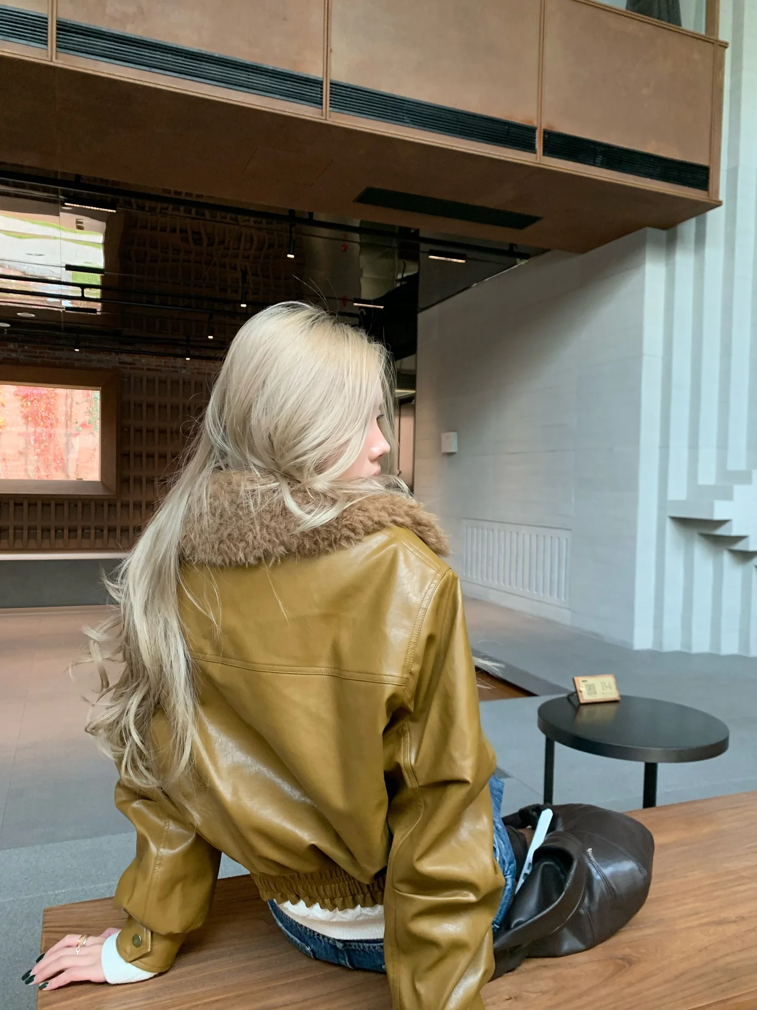 ort Cappotto da motociclista in pelle trapuntata Jaet da donna con colletto ribaltabile Casual Sle Winter New Faion Capispalla da donna traspirante